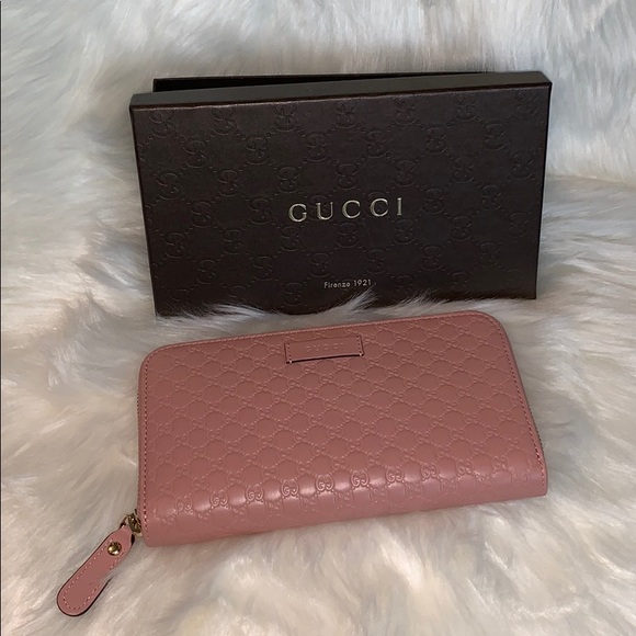 gucci wallet pink leather